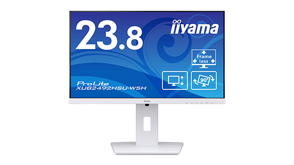 視認性に優れる23.8型IPS方式液晶ディスプレイ